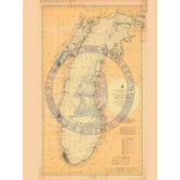 Historical Nautical Chart 7-12-1900: WI, Lake Michigan Year 1900